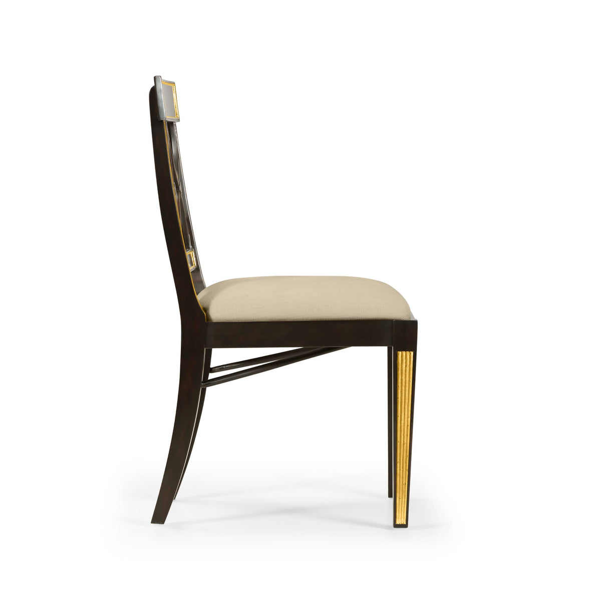 Jonathan Charles Dining Regency Black Painted Curved Back Side Chair House of Isabella UK