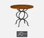 Jonathan Charles Dining Round Bistro Centre Table Rustic - Country Walnut House of Isabella UK