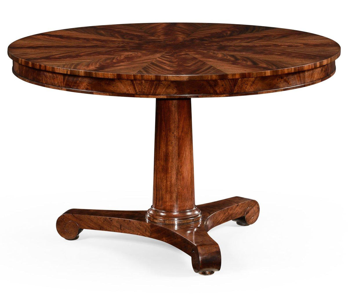 Jonathan Charles Dining Round Dining Table Biedermeier Mahogany House of Isabella UK