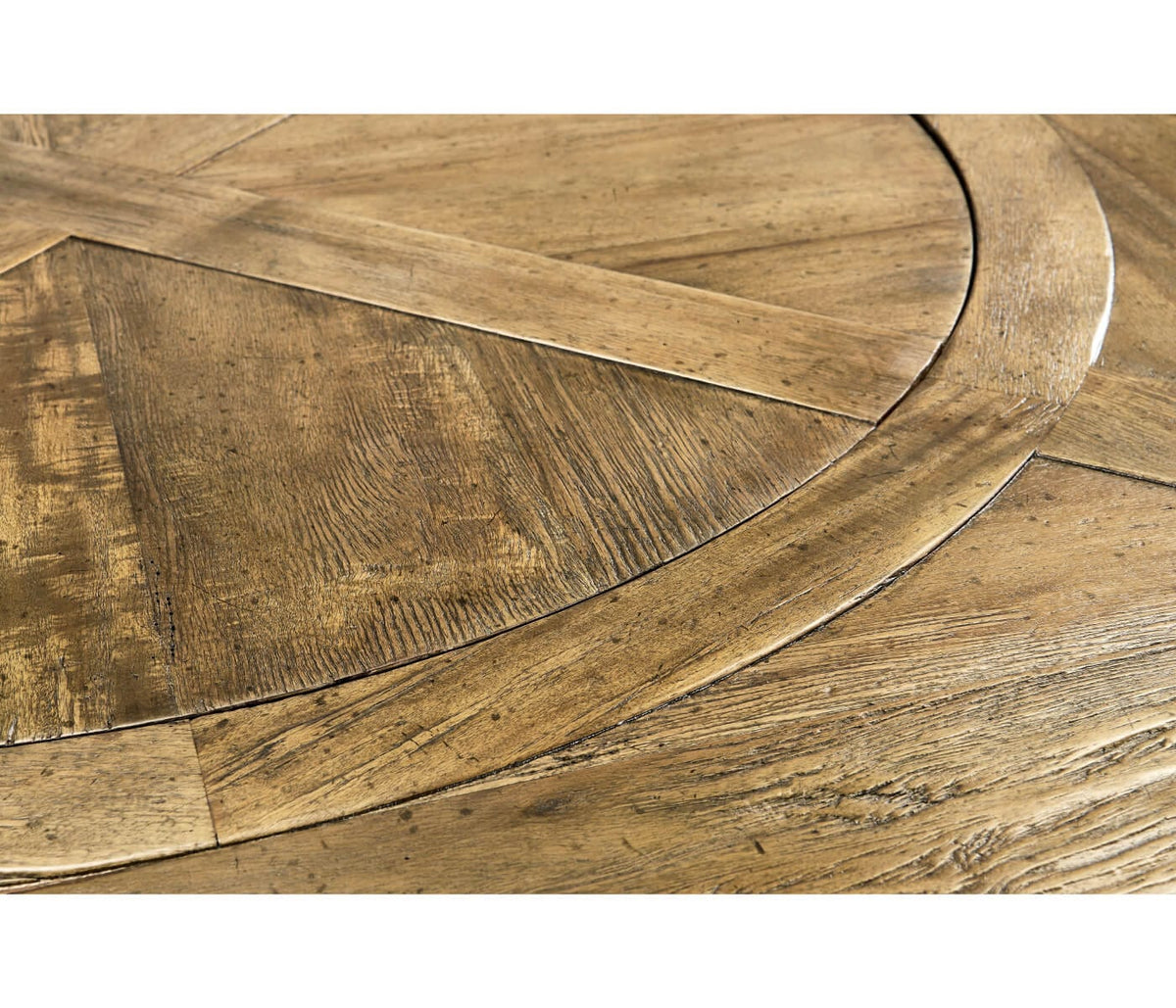 Jonathan Charles Dining Round Dining Table Rustic with Lazy Susan in Medium Driftwood House of Isabella UK