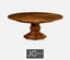 Jonathan Charles Dining Round Dining Table Rustic with Self-Storing Leaves in Country Walnut House of Isabella UK