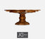 Jonathan Charles Dining Round Dining Table Rustic with Self-Storing Leaves in Country Walnut House of Isabella UK