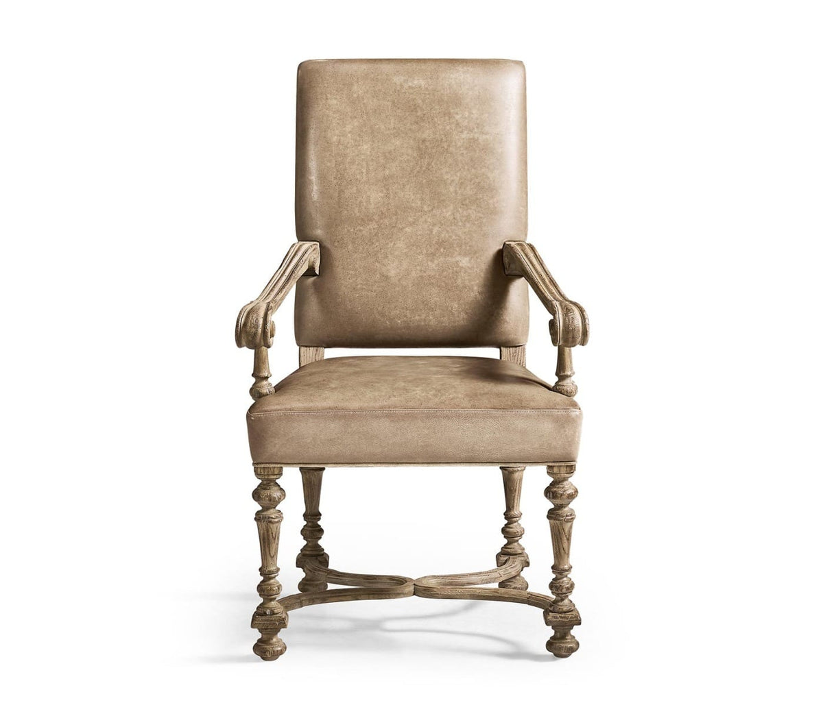 Jonathan Charles Dining Sagehill Leather Arm Dining Chair House of Isabella UK