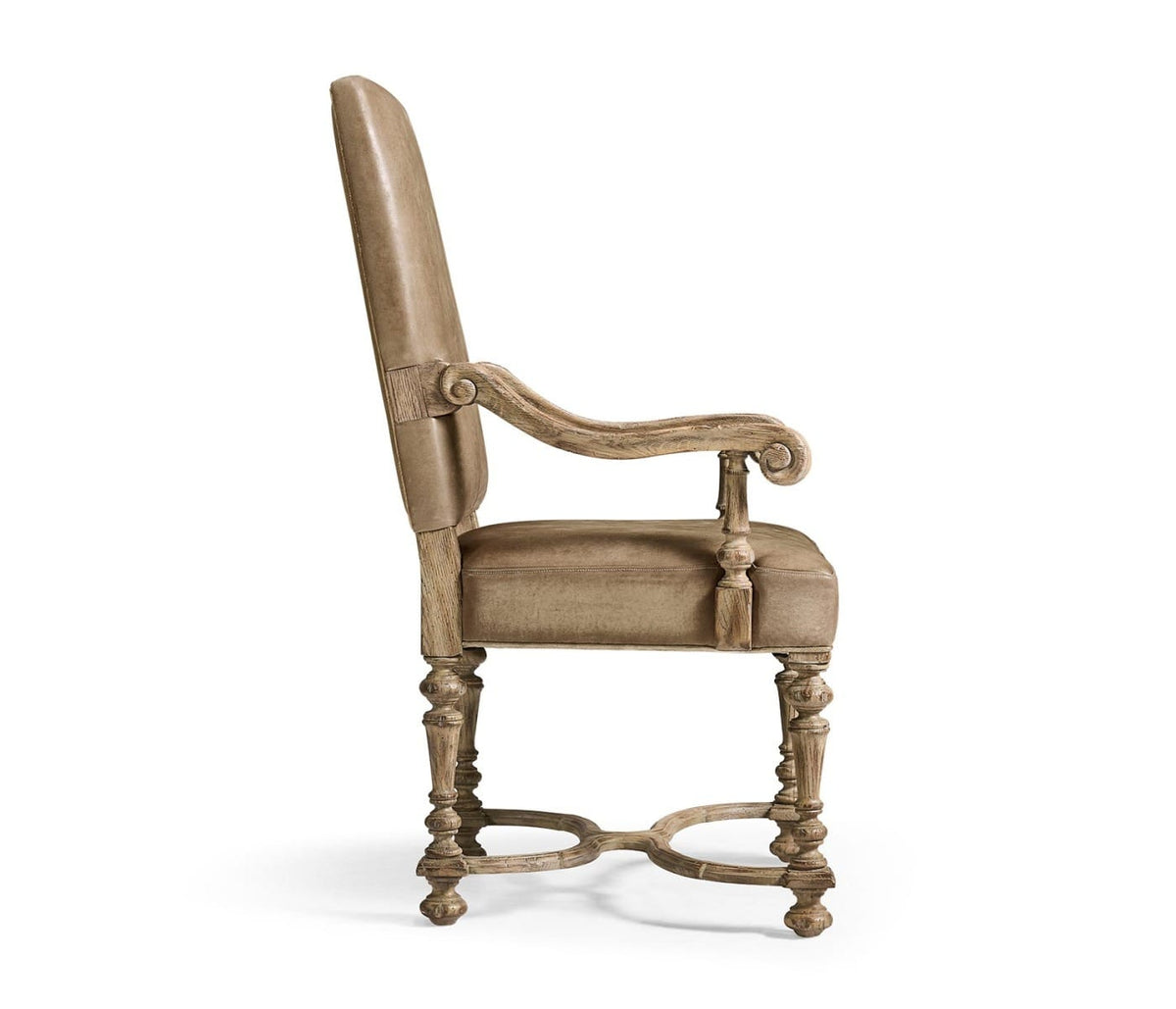 Jonathan Charles Dining Sagehill Leather Arm Dining Chair House of Isabella UK
