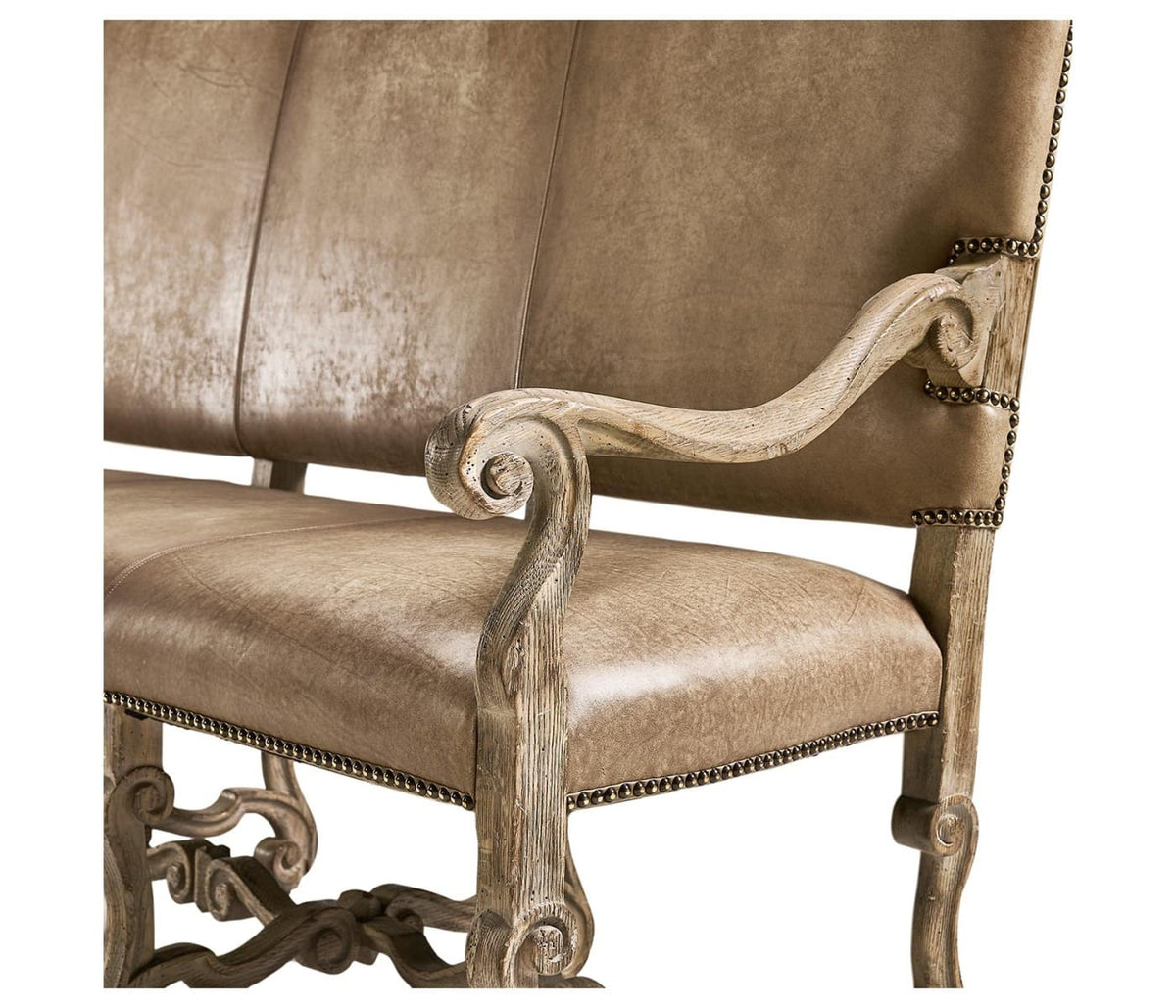 Jonathan Charles Dining Sagehill Leather Banquette Bench House of Isabella UK