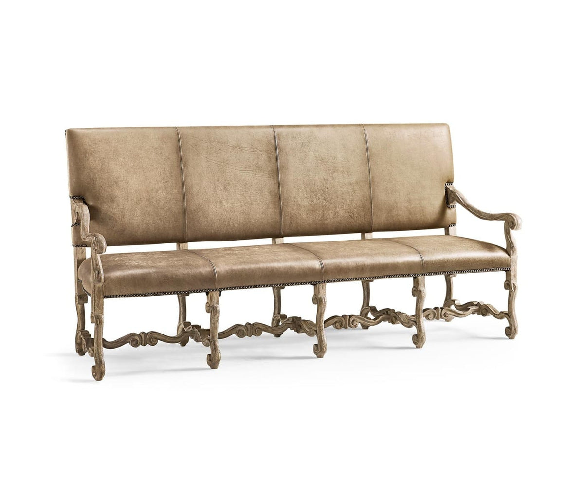 Jonathan Charles Dining Sagehill Leather Banquette Bench House of Isabella UK