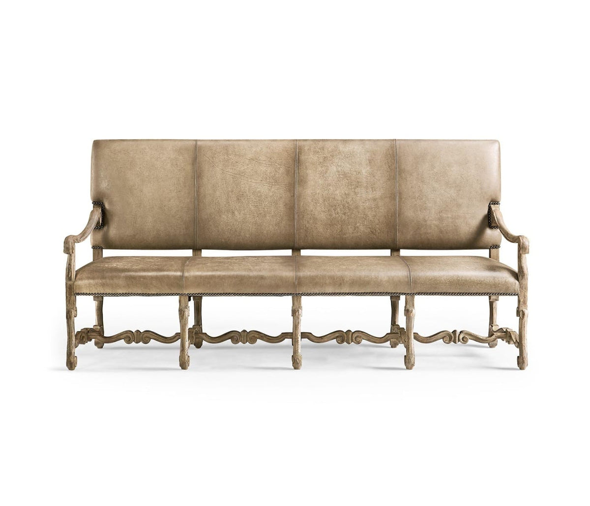 Jonathan Charles Dining Sagehill Leather Banquette Bench House of Isabella UK