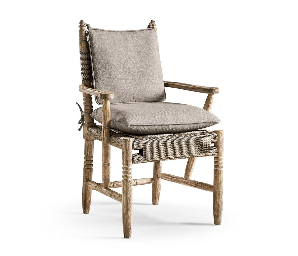 Jonathan Charles Dining Sagehill Rush Seat Arm Dining Chair House of Isabella UK