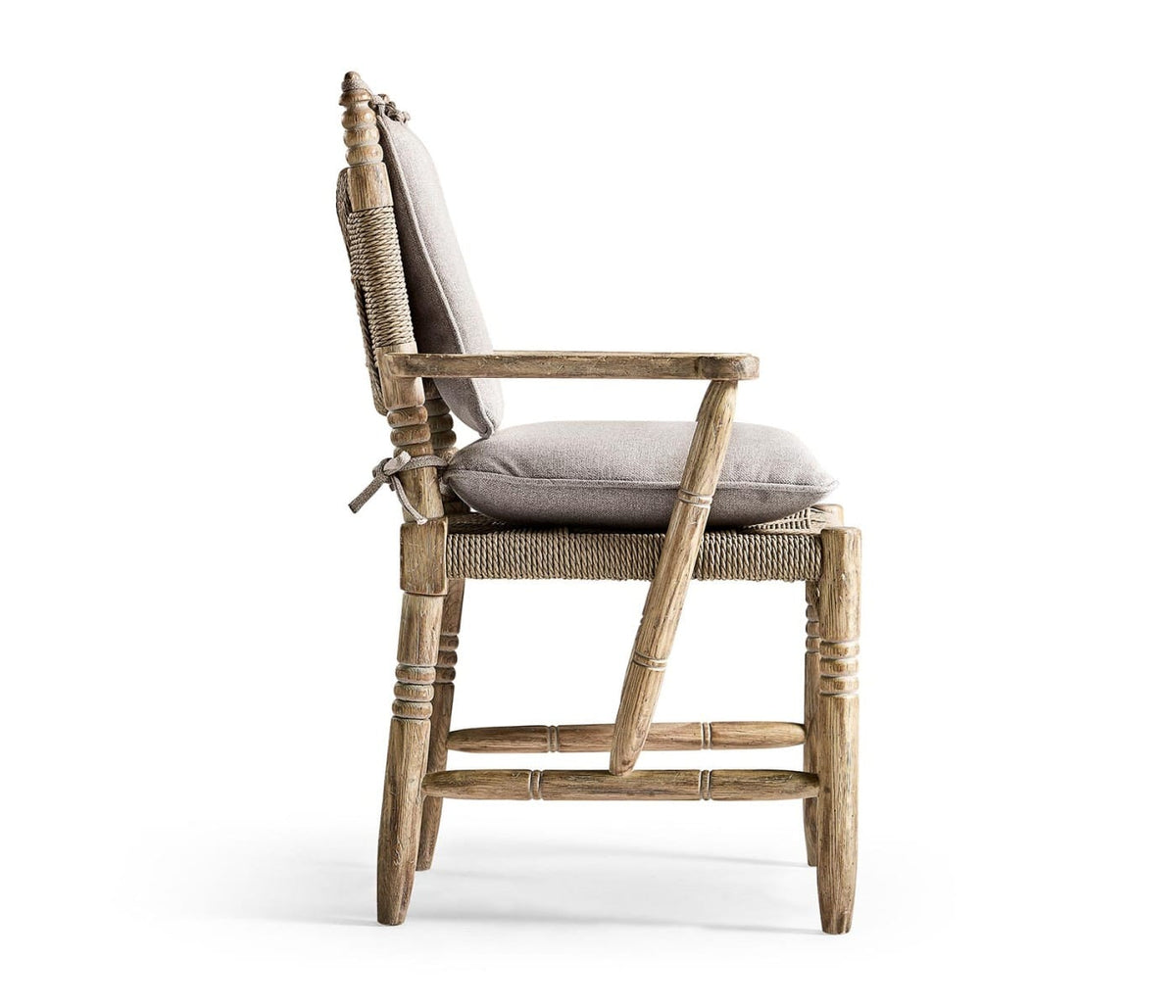 Jonathan Charles Dining Sagehill Rush Seat Arm Dining Chair House of Isabella UK