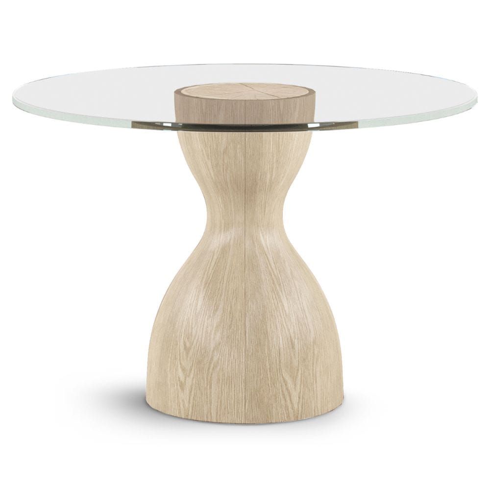 Jonathan Charles Dining Seamount Oak Dining Table with Glass Top House of Isabella UK