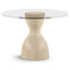 Jonathan Charles Dining Seamount Oak Dining Table with Glass Top House of Isabella UK