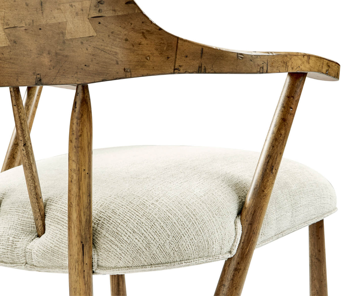 Jonathan Charles Dining Smokers Style Medium Driftwood Dining Chair in Shambala House of Isabella UK