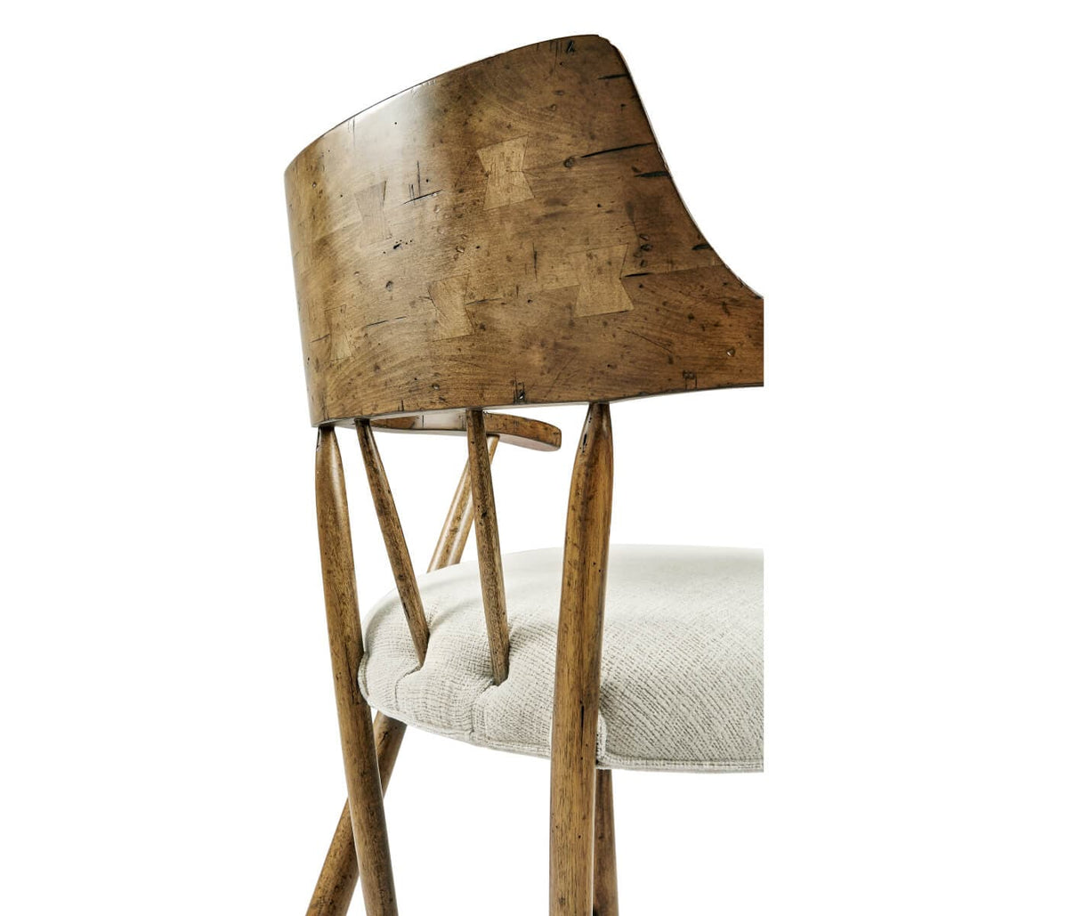 Jonathan Charles Dining Smokers Style Medium Driftwood Dining Chair in Shambala House of Isabella UK