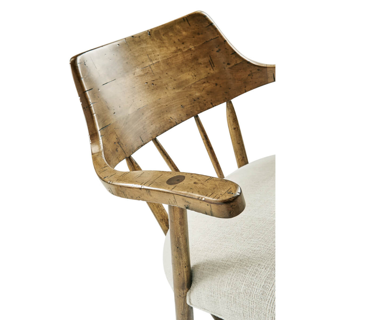 Jonathan Charles Dining Smokers Style Medium Driftwood Dining Chair in Shambala House of Isabella UK