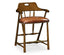 Jonathan Charles Dining Smokers Style Tudor Oak Counter Stool in Leather House of Isabella UK