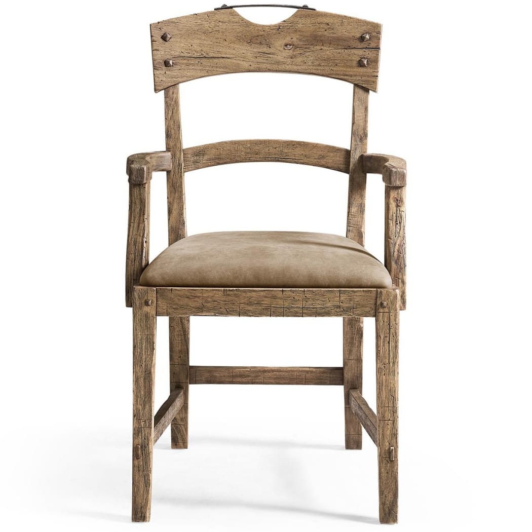 Jonathan Charles Dining Stone Ridge Leather Dining Arm Chair Light House of Isabella UK