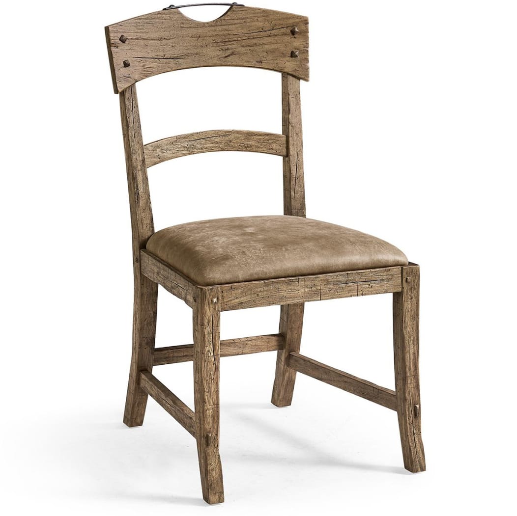 Jonathan Charles Dining Stone Ridge Leather Dining Side Chair Light House of Isabella UK