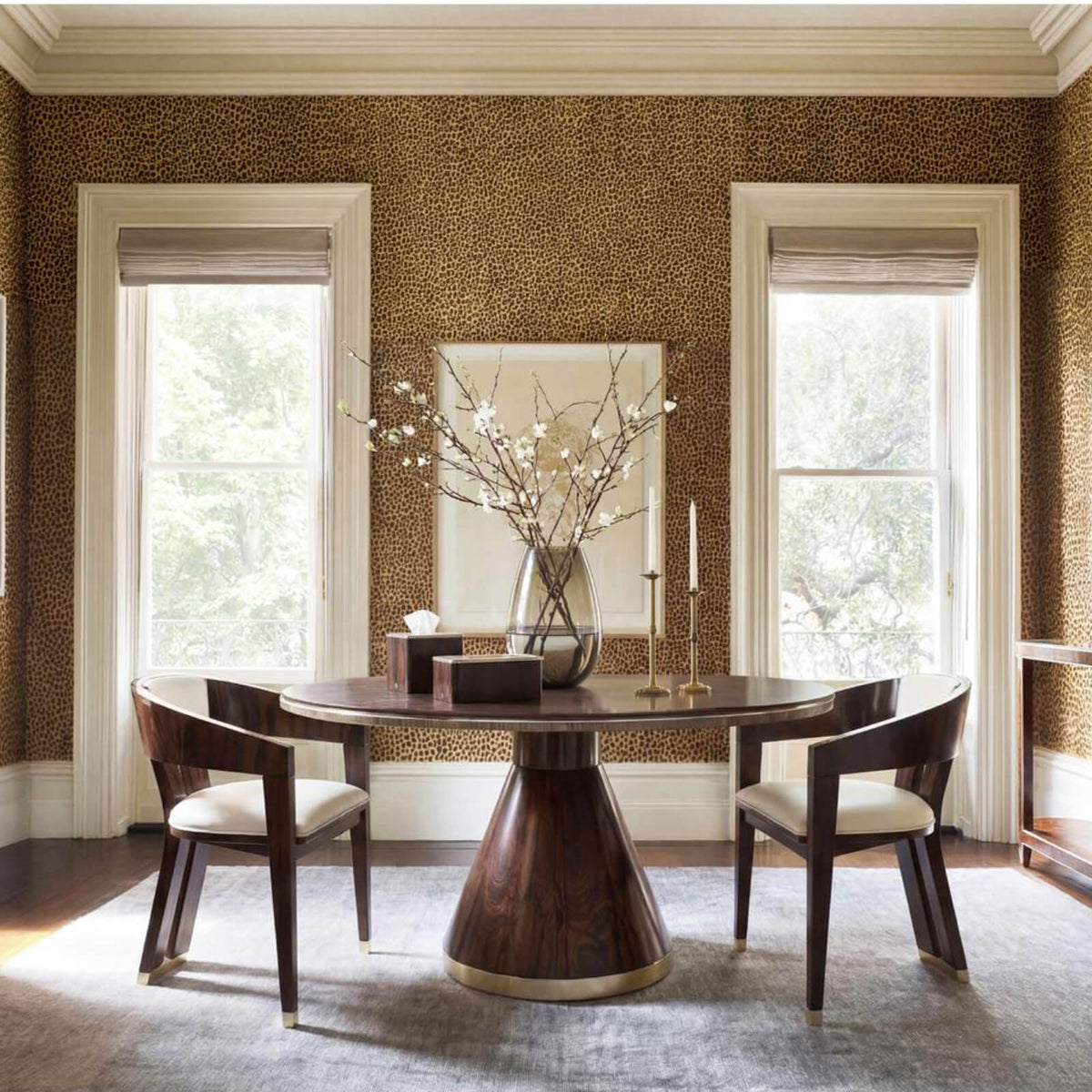Jonathan Charles Dining Terra Ziricote Round Dining Table - 152cm House of Isabella UK