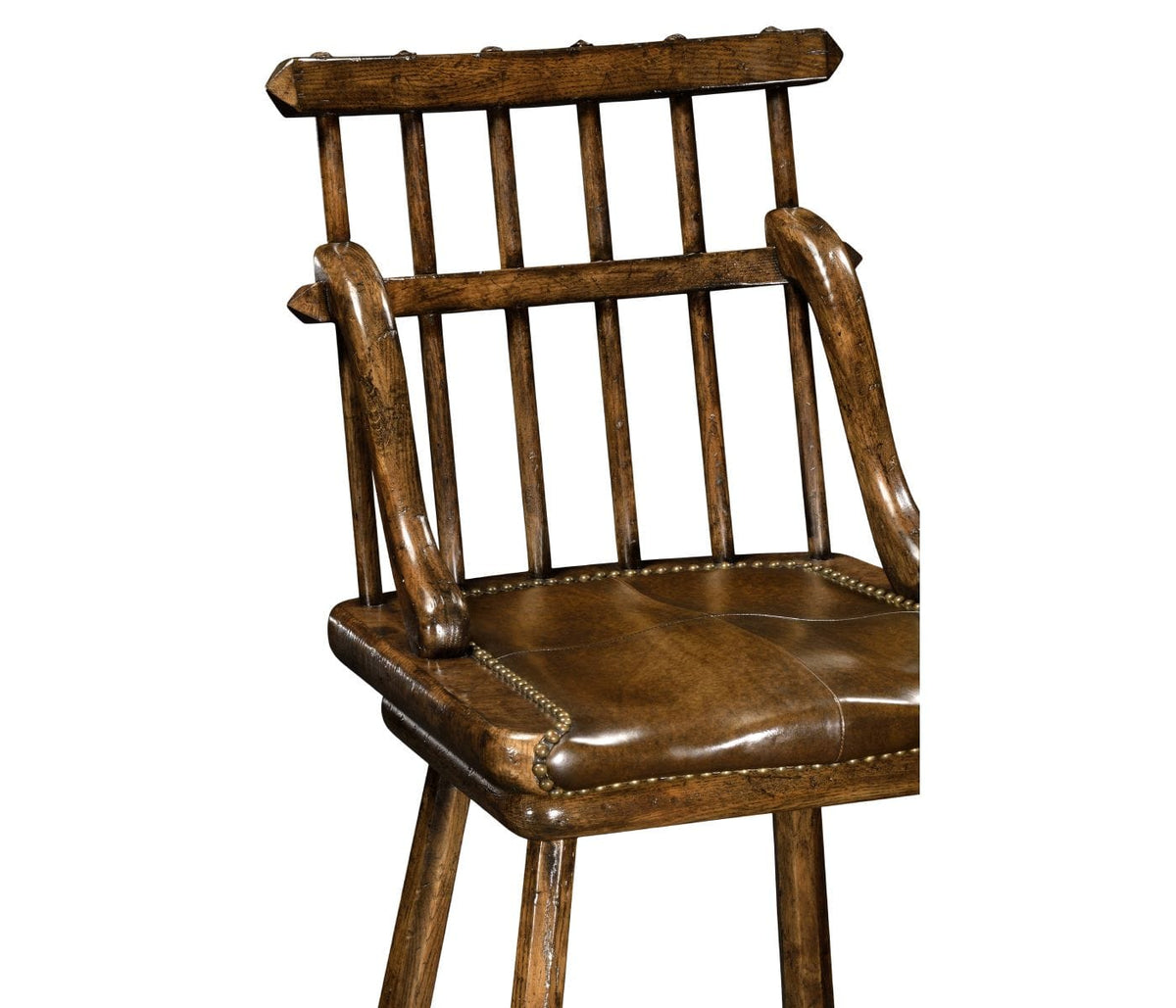 Jonathan Charles Dining Tudor Oak Rustic Bar Stool House of Isabella UK