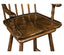 Jonathan Charles Dining Tudor Oak Rustic Bar Stool with Arms House of Isabella UK