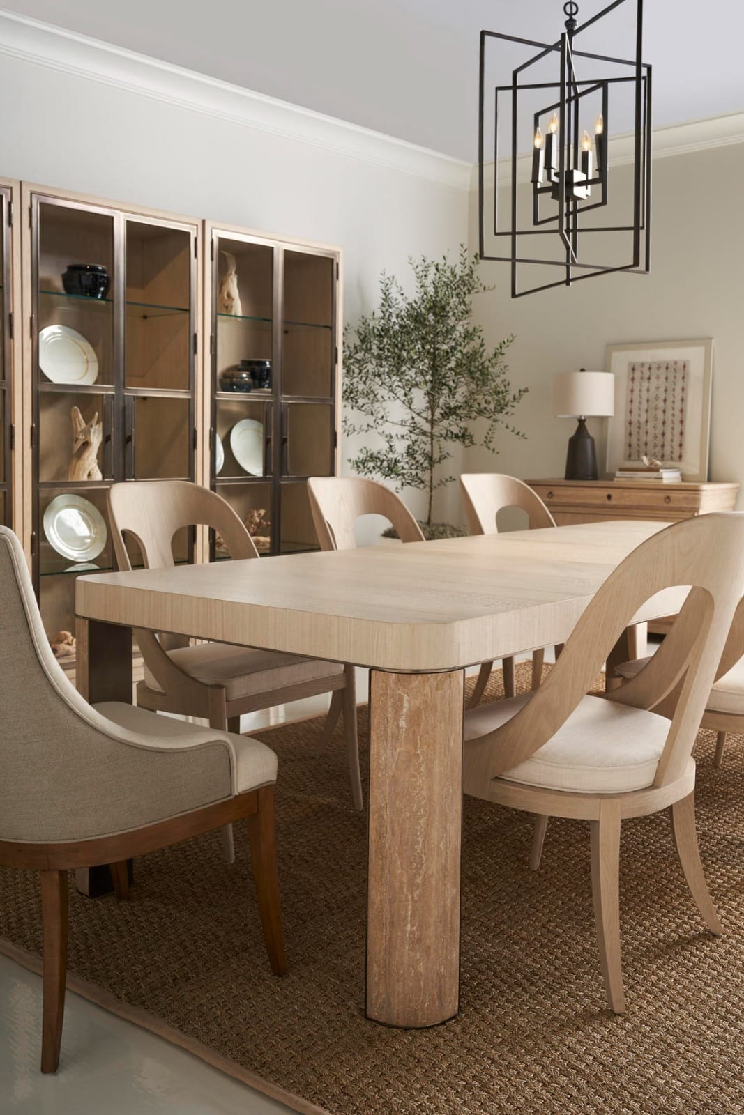 Jonathan Charles Dining Upwelling Stone Leg Extending Dining Table 244-295cm House of Isabella UK