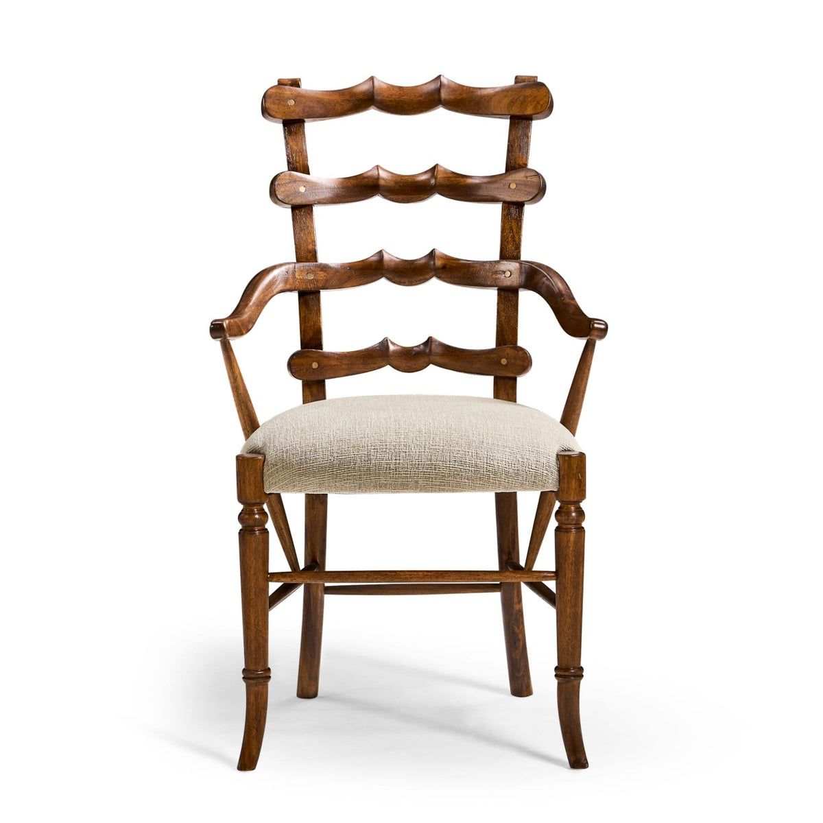 Jonathan Charles Dining Walnut "Yoke" Ladderback Arm Chair in Shambala House of Isabella UK