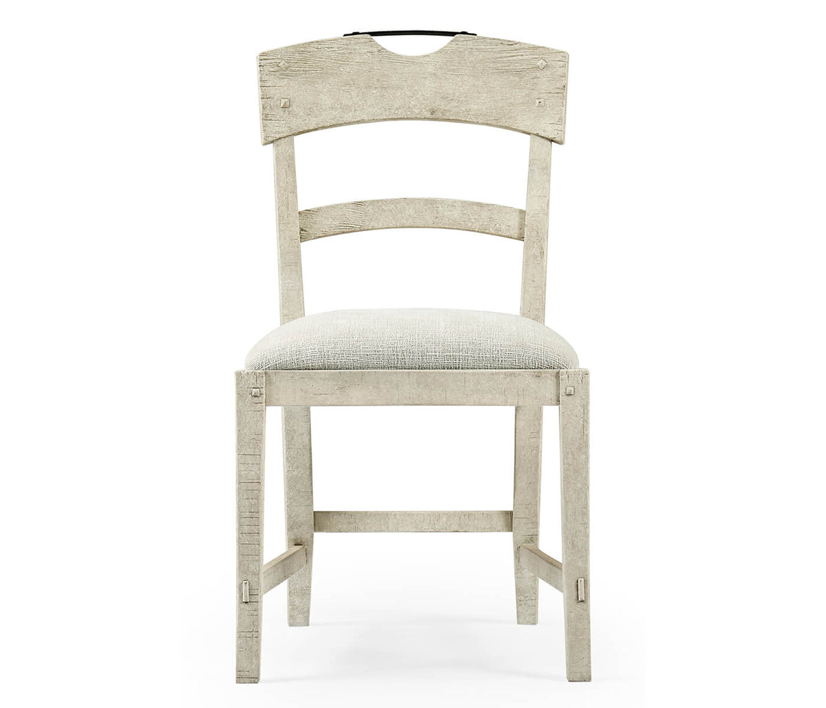Jonathan Charles Dining White Wash Dining Chair Rustic Planked - Shambala House of Isabella UK