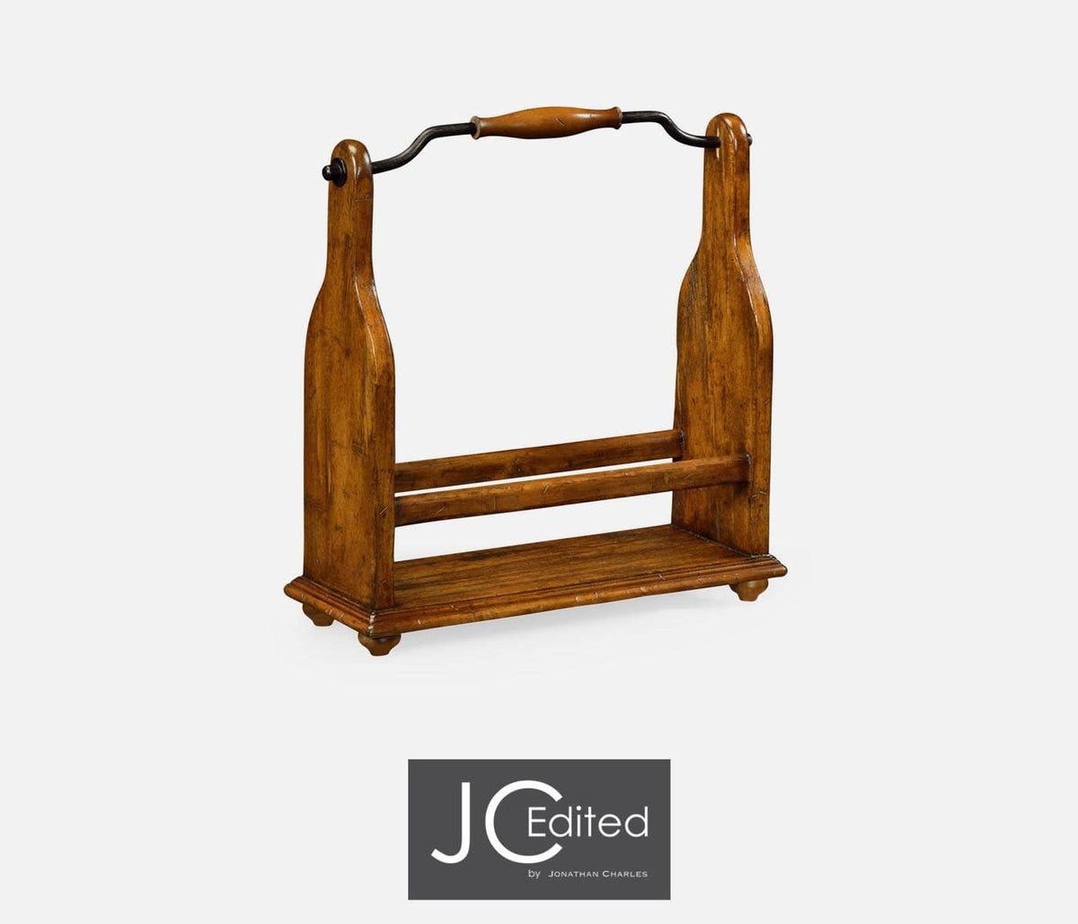Jonathan Charles Dining Wine Bottle Holder Rustic in Country Walnut House of Isabella UK