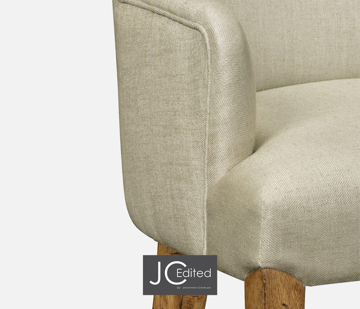 Jonathan Charles Dining Winged Dining Armchair with Chestnut Leg - MAZO House of Isabella UK