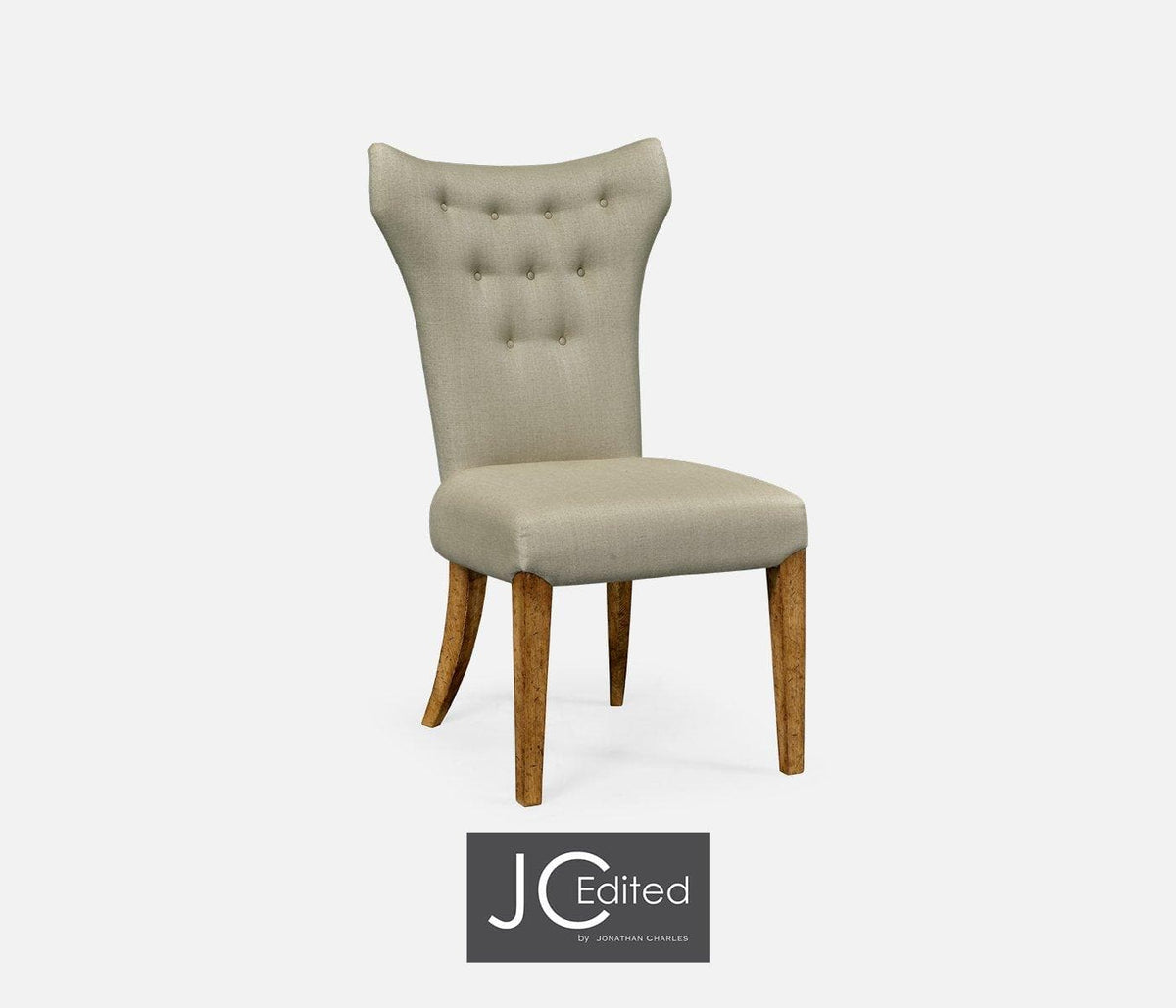 Jonathan Charles Dining Winged Dining Chair with Chestnut Leg - MAZO House of Isabella UK