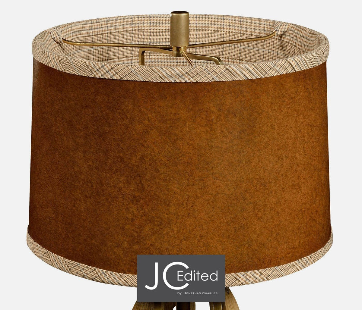 Jonathan Charles Lighting Large Table Lamp Architectural in Oak - Light House of Isabella UK