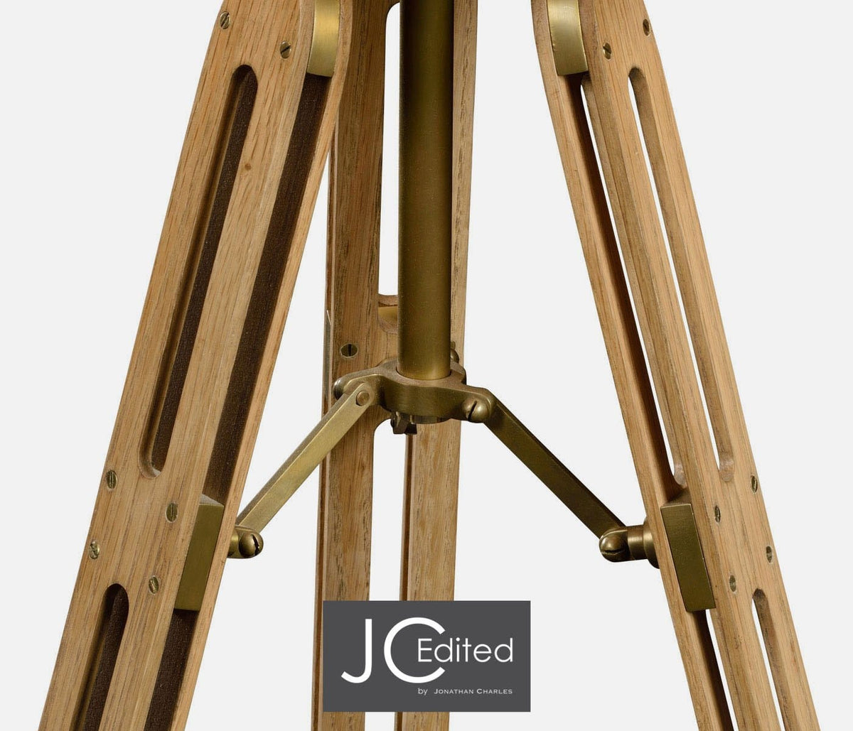 Jonathan Charles Lighting Large Table Lamp Architectural in Oak - Light House of Isabella UK