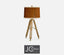 Jonathan Charles Lighting Large Table Lamp Architectural in Oak - Light House of Isabella UK
