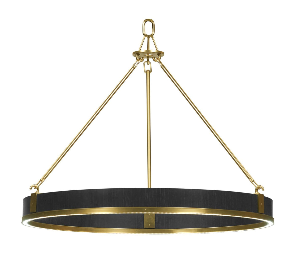 Jonathan Charles Lighting Round Chandelier in Ebonised Oak House of Isabella UK