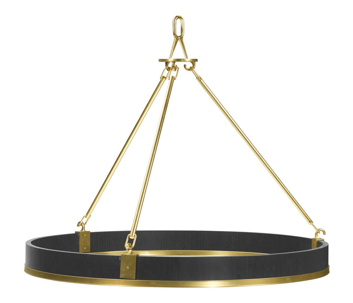 Jonathan Charles Lighting Round Chandelier in Ebonised Oak House of Isabella UK