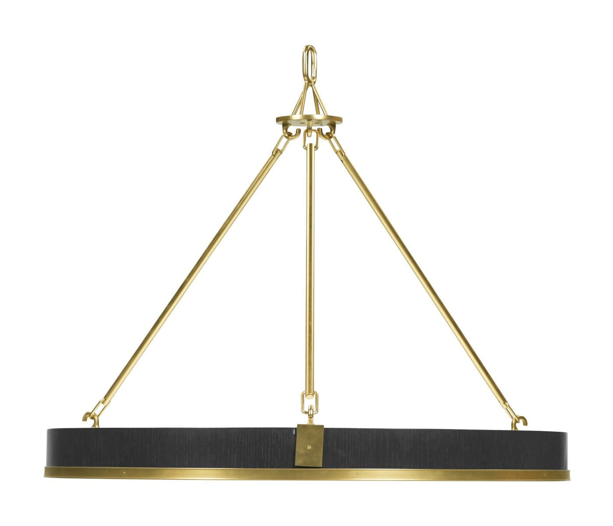 Jonathan Charles Lighting Round Chandelier in Ebonised Oak House of Isabella UK