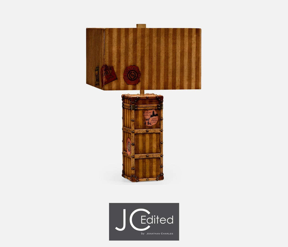 Jonathan Charles Lighting Table Lamp Travel Striped House of Isabella UK