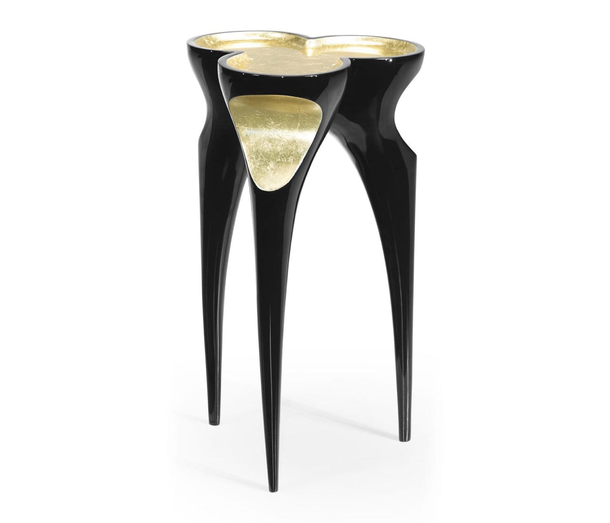 Jonathan Charles Living Accent Table Trefoil Cut Out - Smoky Black House of Isabella UK