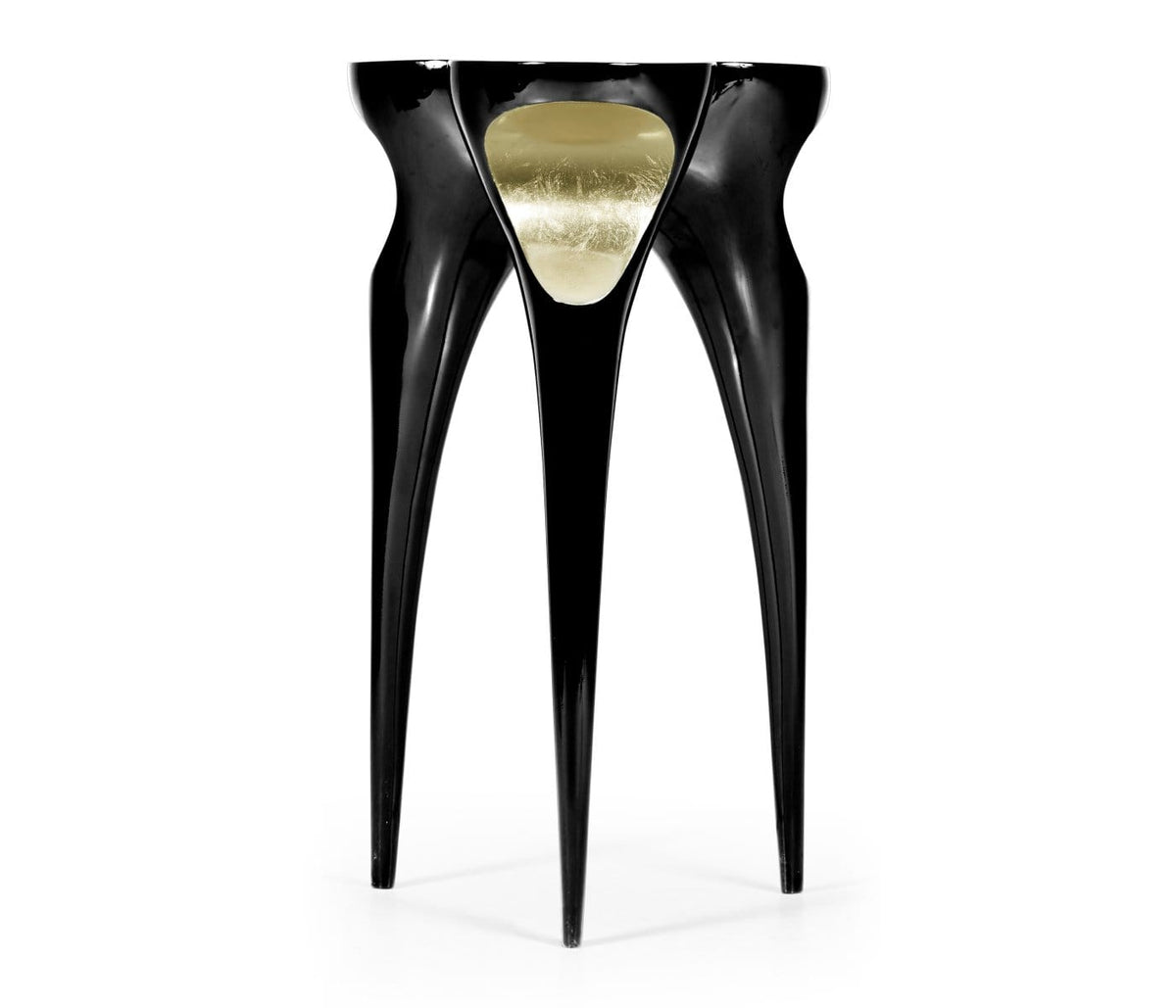 Jonathan Charles Living Accent Table Trefoil Cut Out - Smoky Black House of Isabella UK