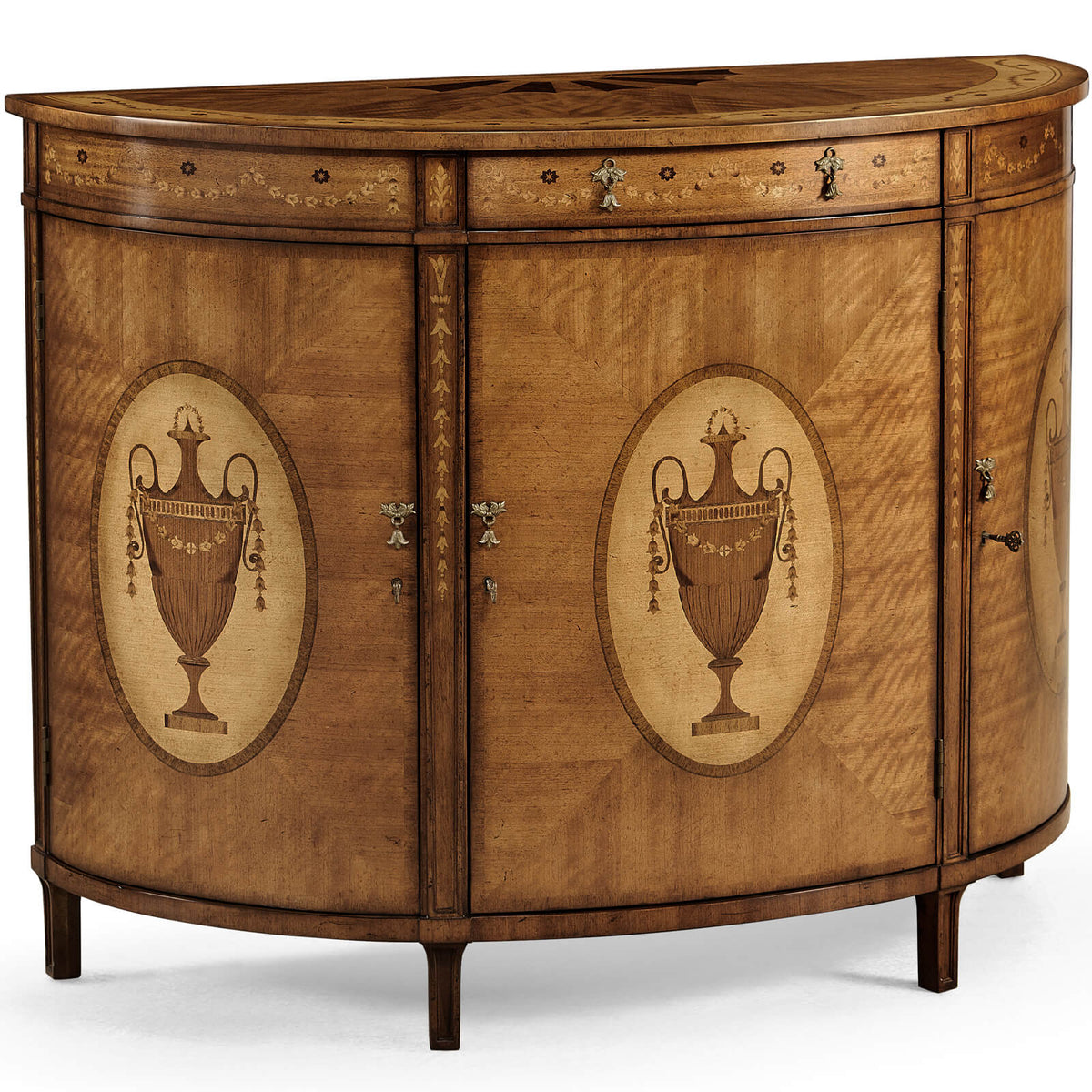 Jonathan Charles Living Adam Style Demilune Cabinet House of Isabella UK
