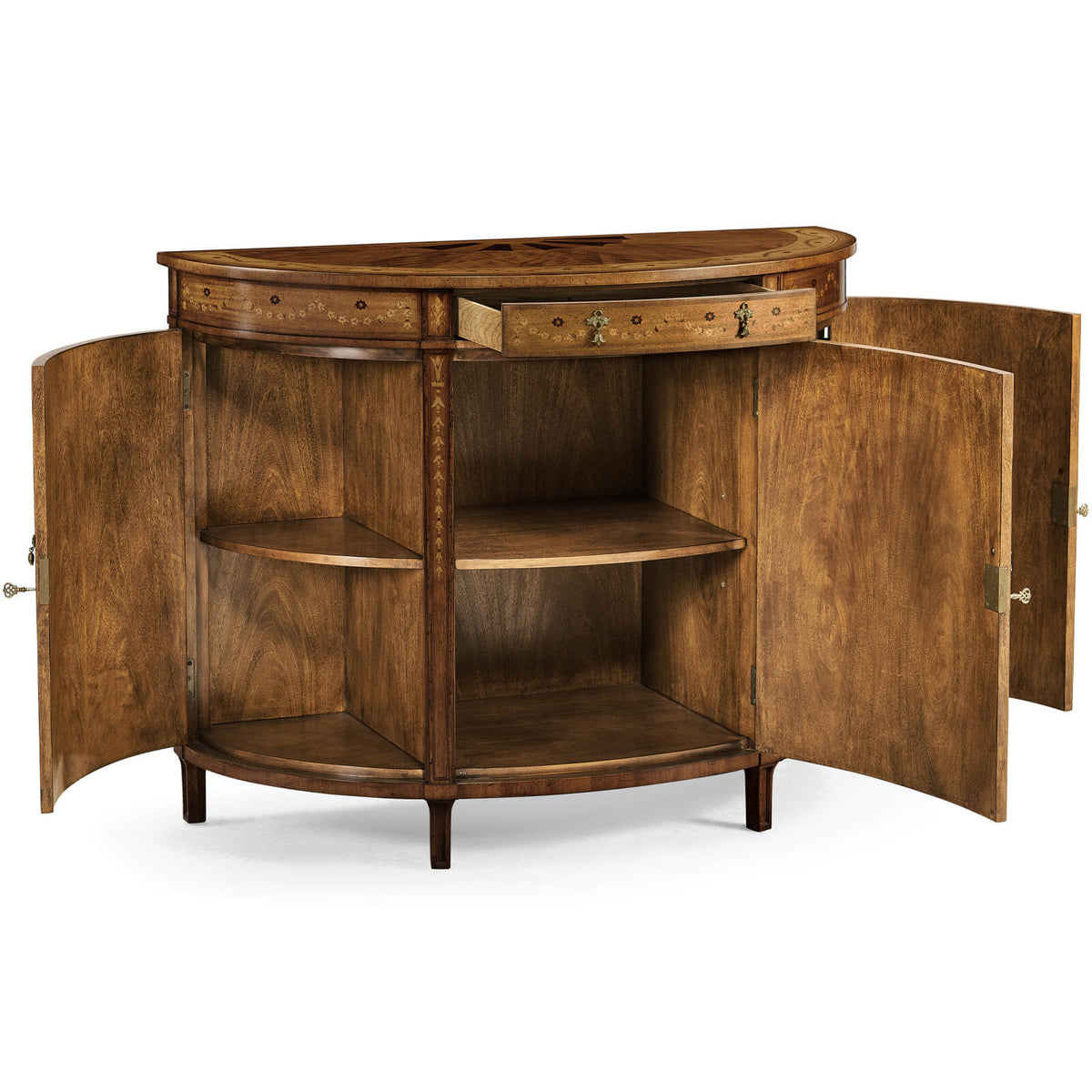 Jonathan Charles Living Adam Style Demilune Cabinet House of Isabella UK