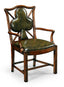 Jonathan Charles Living Armchair Club Playing Card - English Green Leather House of Isabella UK