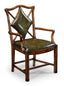 Jonathan Charles Living Armchair Diamond Playing Card - English Green Leather House of Isabella UK