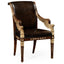 Jonathan Charles Living Armchair Empire in Black Leather House of Isabella UK