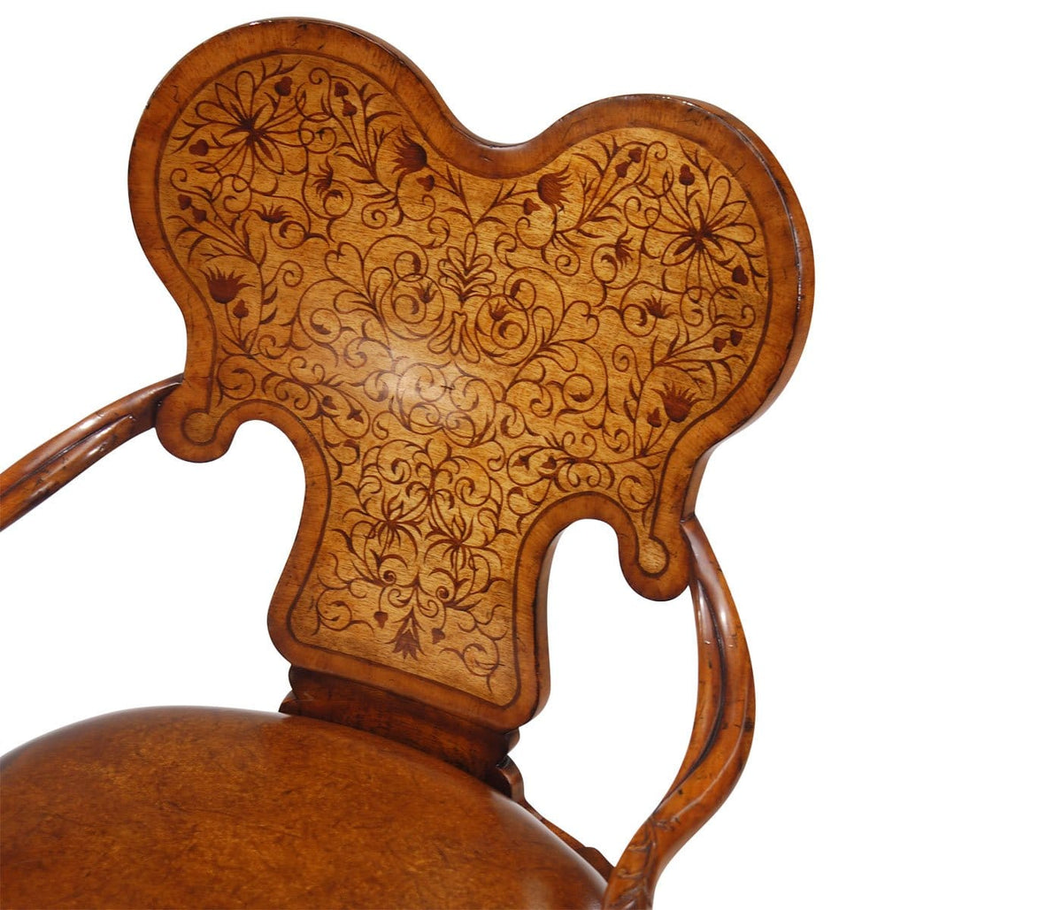 Jonathan Charles Living Armchair George I in Brown Leather House of Isabella UK