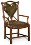 Jonathan Charles Living Armchair Heart Playing Card - English Green Leather House of Isabella UK
