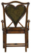 Jonathan Charles Living Armchair Heart Playing Card - English Green Leather House of Isabella UK