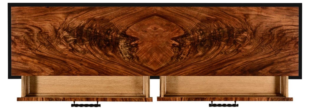 Jonathan Charles Living Barley Console Table with Drawers in Black House of Isabella UK