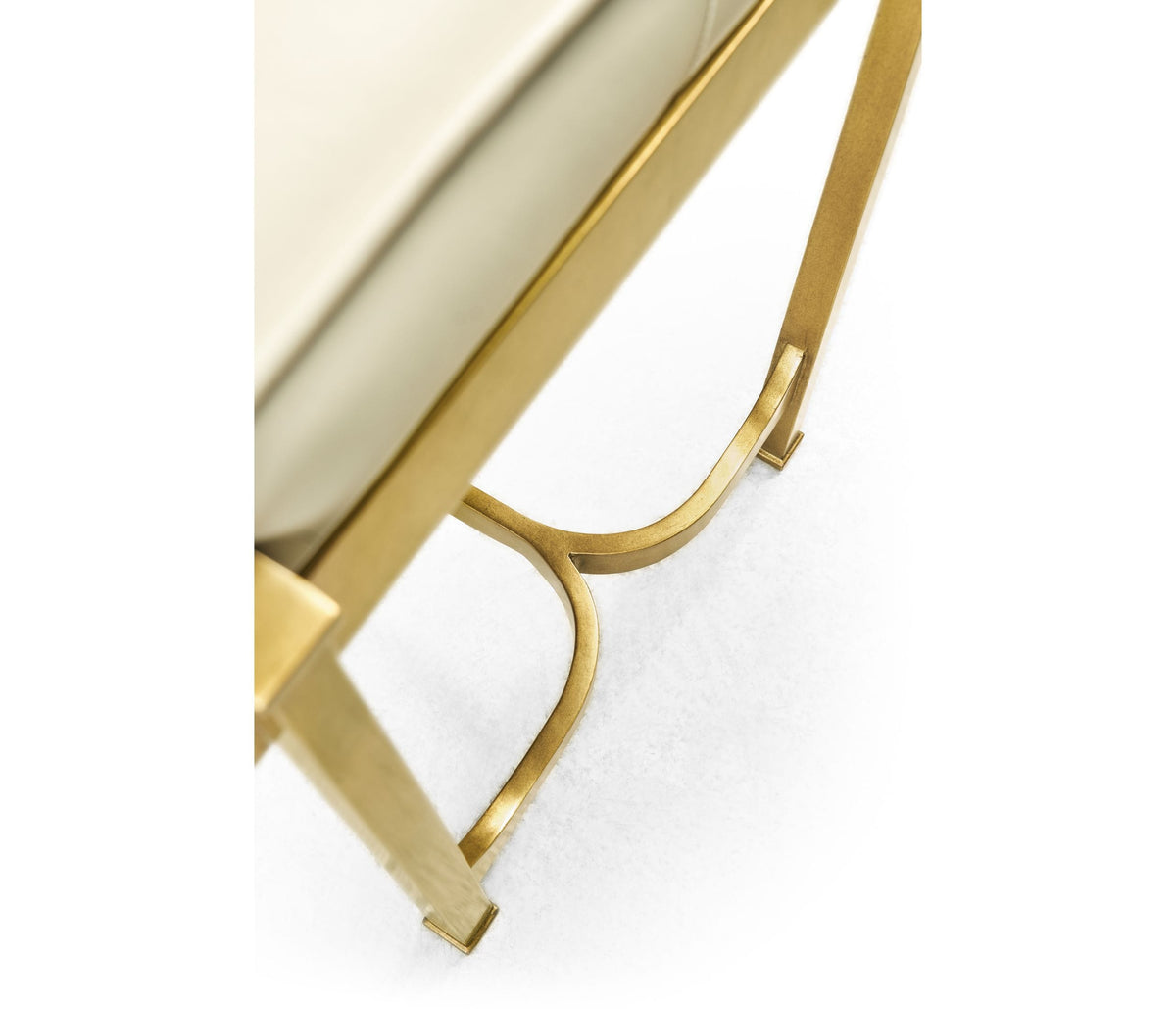 Jonathan Charles Living Bench Contemporary in White Leather - Gilded House of Isabella UK
