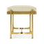 Jonathan Charles Living Bench Contemporary in White Leather - Gilded House of Isabella UK